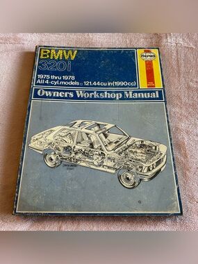 Haynes BMW 320i 1975-1978 all 4 cylinder models 121.44 cu in (1990cc) manual